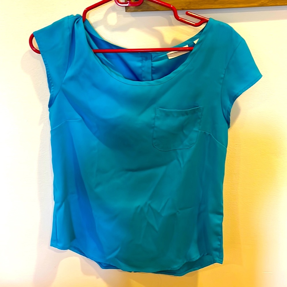 Robins egg blue New York & company blouse